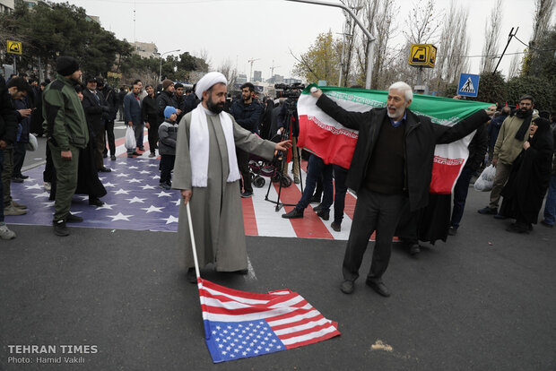 People come together for Tehran’s Friday prayers