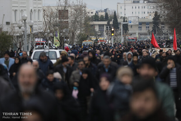 People come together for Tehran’s Friday prayers