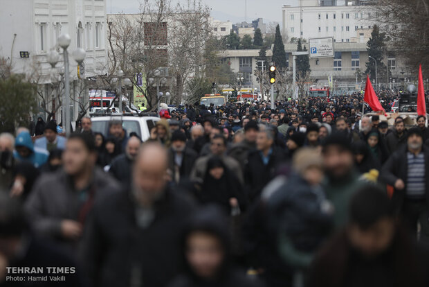 People come together for Tehran’s Friday prayers
