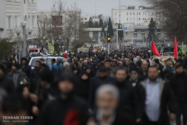People come together for Tehran’s Friday prayers