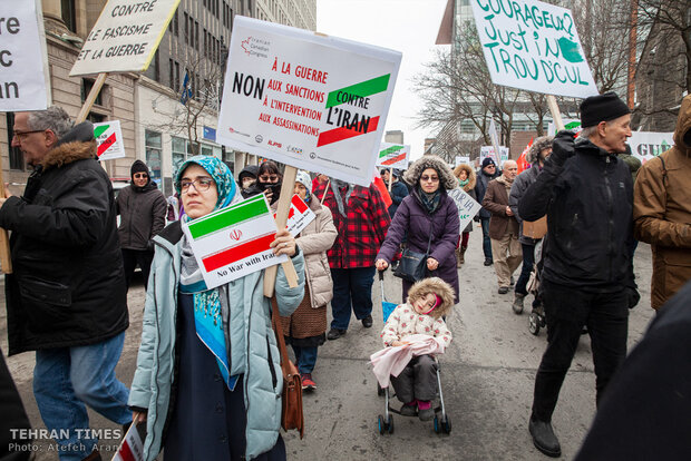 Protest in Montreal warning about U.S. threats of war on Iran