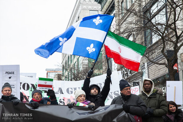 Protest in Montreal warning about U.S. threats of war on Iran