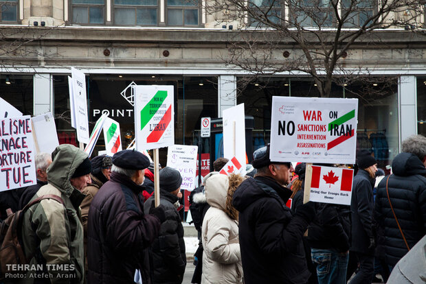 Protest in Montreal warning about U.S. threats of war on Iran