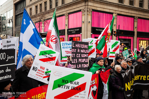 Protest in Montreal warning about U.S. threats of war on Iran