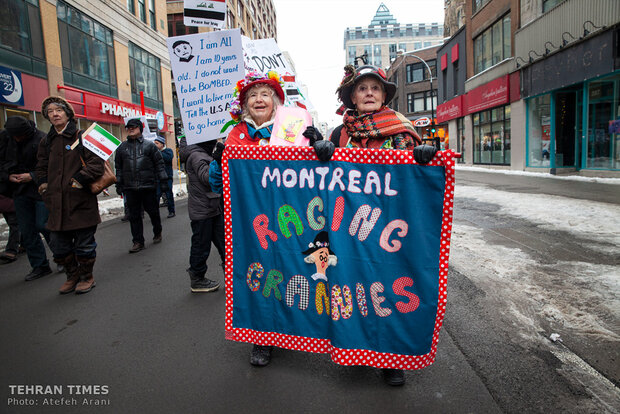 Protest in Montreal warning about U.S. threats of war on Iran