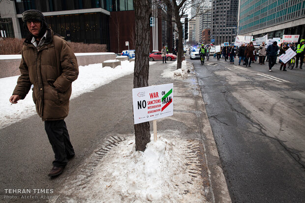 Protest in Montreal warning about U.S. threats of war on Iran