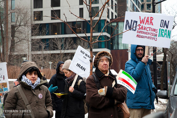 Protest in Montreal warning about U.S. threats of war on Iran