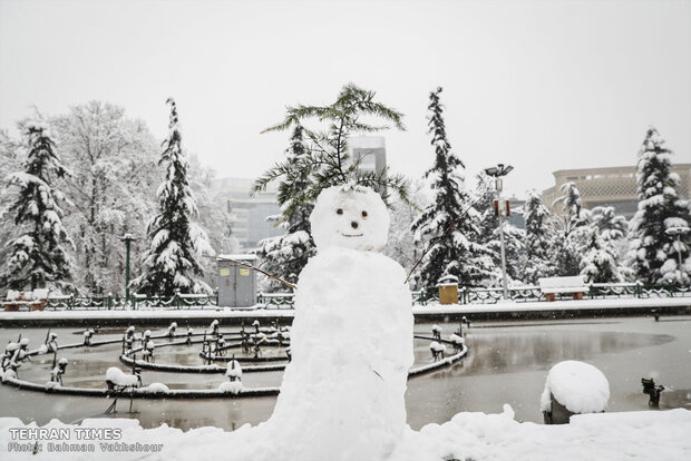 Snow blankets the Iranian capital