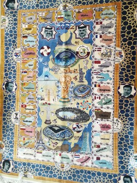 Iranian crafters weave carpet in honor of Qatar World Cup 