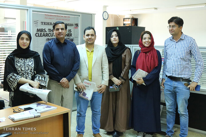 Pakistani journalists visit the Tehran Times