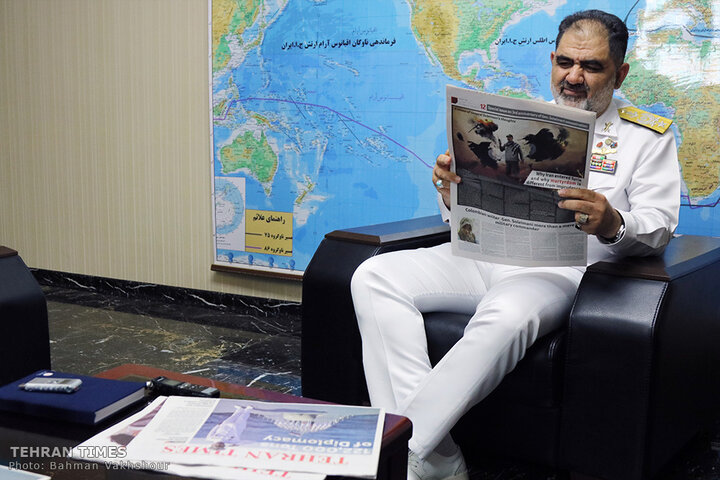 Top navy commander speaks to the Tehran Times about maritime developments