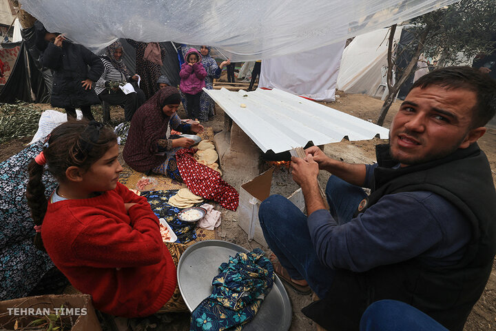 Harsh weather adds to hardships for Palestinians displaced by war