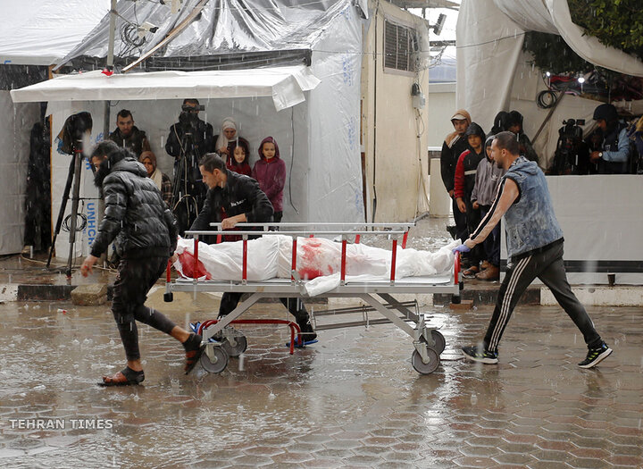 Harsh weather adds to hardships for Palestinians displaced by war