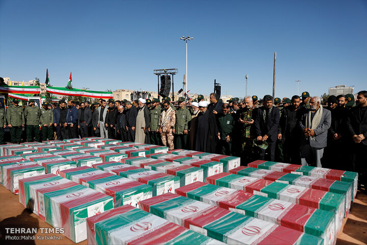 Farewell ceremony and burial for Kerman martyrs