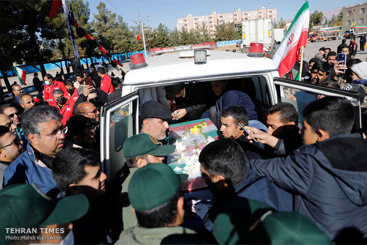 Farewell ceremony and burial for Kerman martyrs