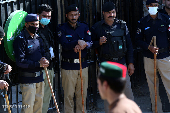 Supporters of Pakistan’s PTI protest for fair election results