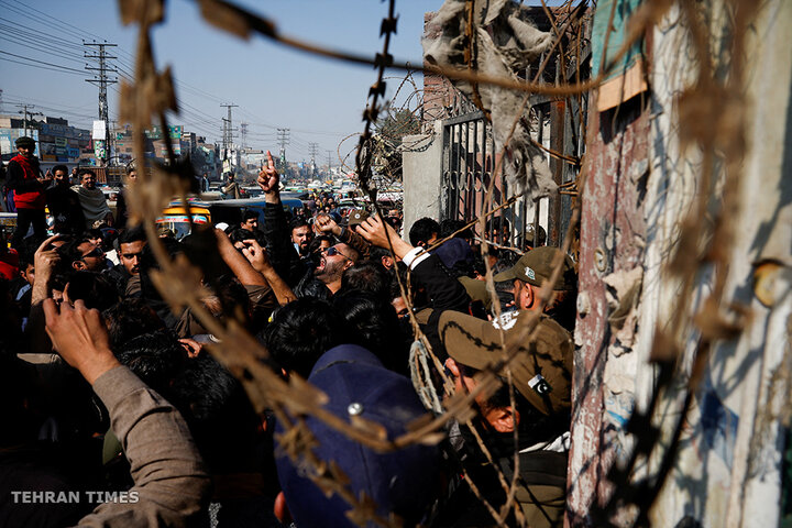 Supporters of Pakistan’s PTI protest for fair election results