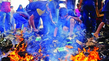 Charred alive in tents