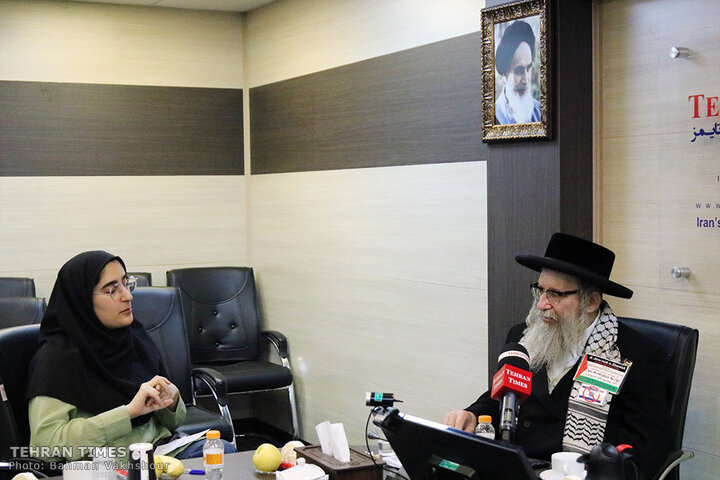 Rabbi Weiss talks to the Tehran Times