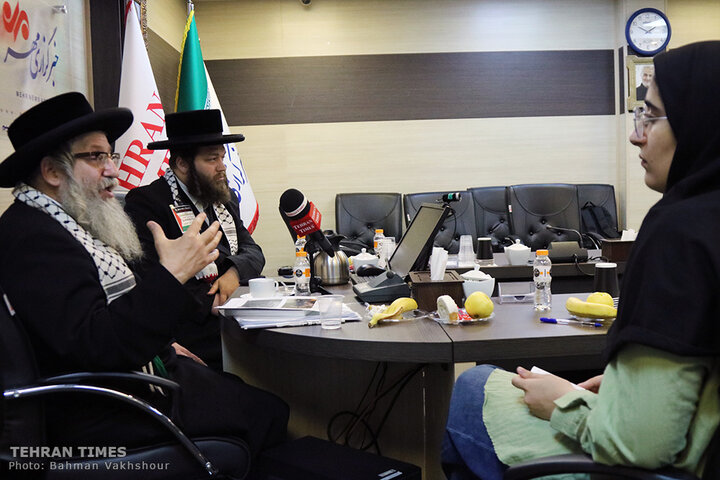 Rabbi Weiss talks to the Tehran Times