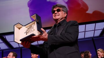  Jafar Panahi receives the Palme d'Or for 'It Was Just an Accident' at the Cannes Film Festival on May 24, 2025