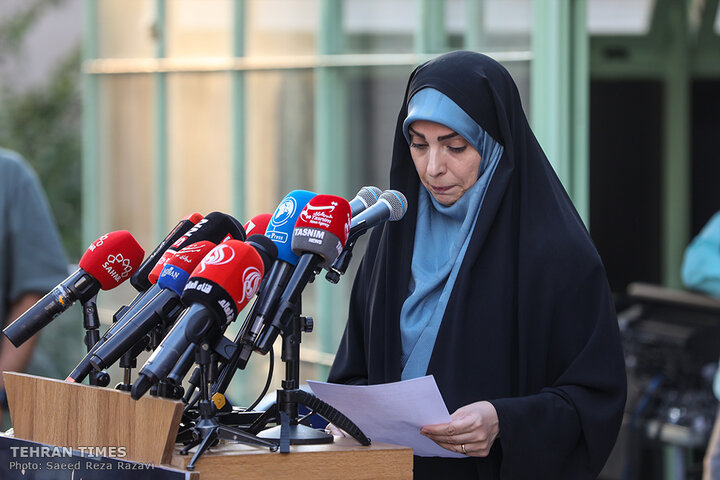 Memorial structure for Gaza martyr journalists unveiled in Tehran