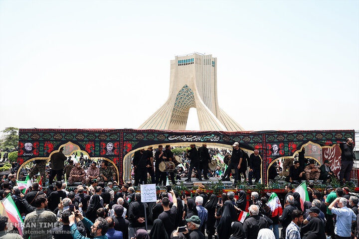 Over a million Iranians mourn fallen scientists, commanders in Tehran funeral