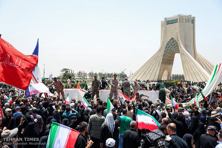 Over a million Iranians mourn fallen scientists, commanders in Tehran funeral
