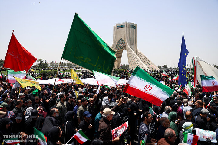 Over a million Iranians mourn fallen scientists, commanders in Tehran funeral
