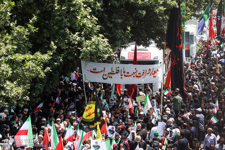 Over a million Iranians mourn fallen scientists, commanders in Tehran funeral