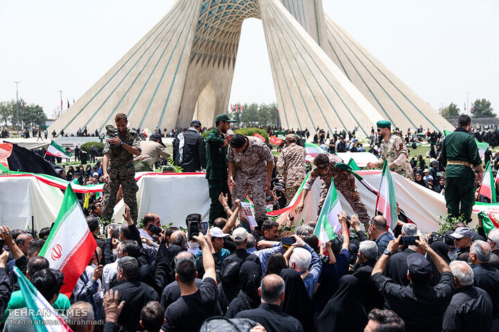 Over a million Iranians mourn fallen scientists, commanders in Tehran funeral