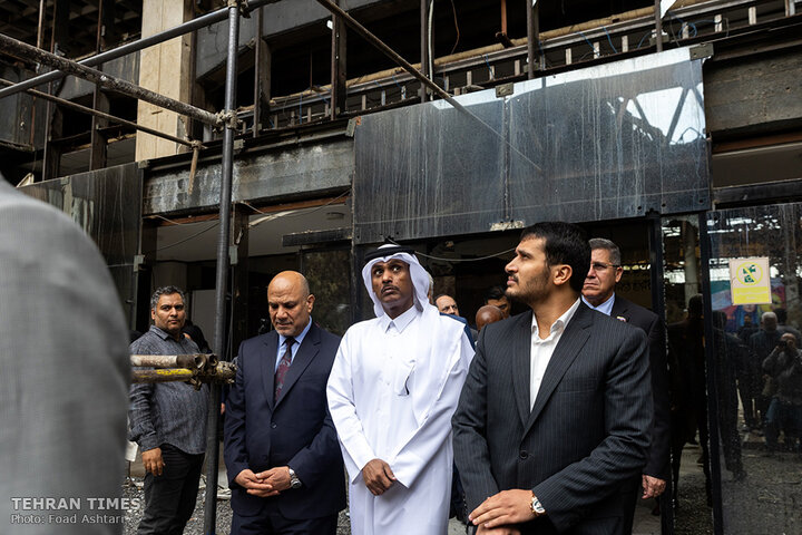 Foreign ambassadors tour IRIB building damaged in Israeli airstrikes