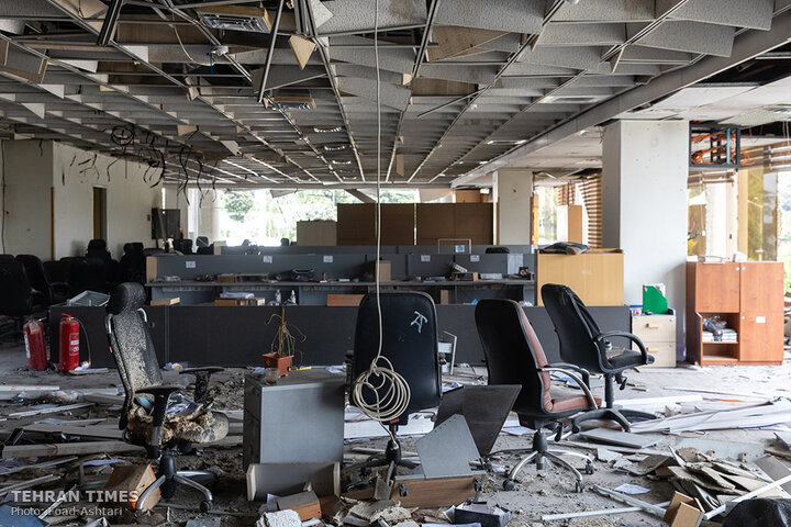 Foreign ambassadors tour IRIB building damaged in Israeli airstrikes