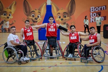 تیم‌بسکتبال با ویلچر سه نفره پسران