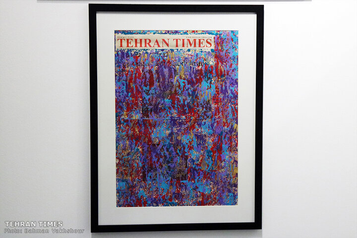 Painting on the news: Iranian artist turns newspapers into art