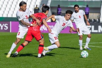 بازی تیم فوتبال امید ایران و کره جنوبی