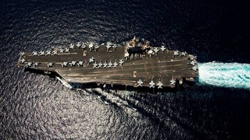 The Nimitz-class aircraft carrier USS Abraham Lincoln transits through the Arabian Sea on April 5, 2012.