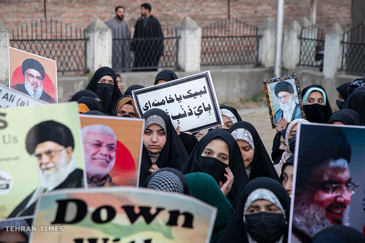 Kashmiris condemns US-Israeli aggression against Iran