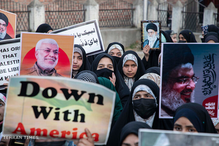 Kashmiris condemns US-Israeli aggression against Iran