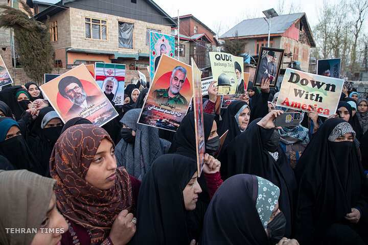 Kashmiris condemns US-Israeli aggression against Iran