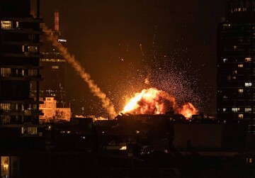 Iranian projectile hits an Israeli target in the occupied territories