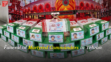 Funeral of martyred commanders in Tehran