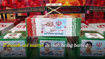 2-month-old martyr Zeinab being buried