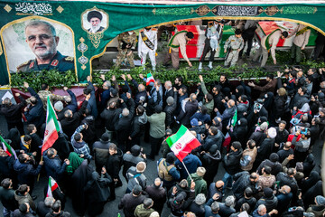 Mass funeral in Tehran honors commanders and civilians martyred at start of war