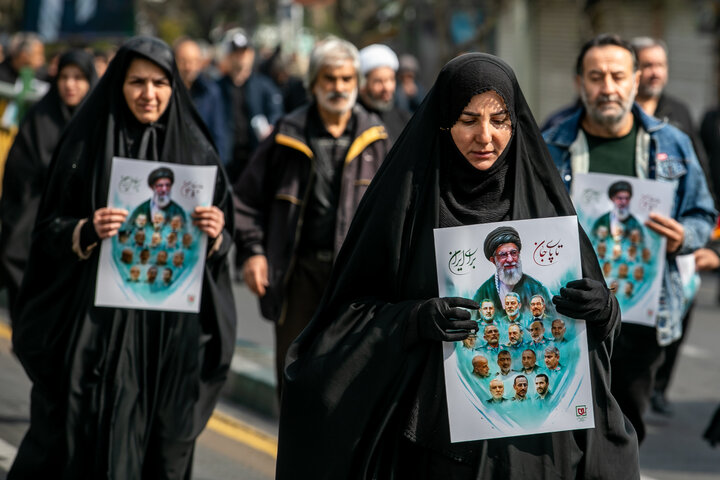 Mass funeral in Tehran honors commanders and civilians martyred at start of war