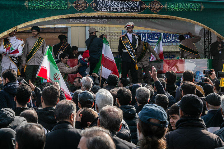 Mass funeral in Tehran honors commanders and civilians martyred at start of war