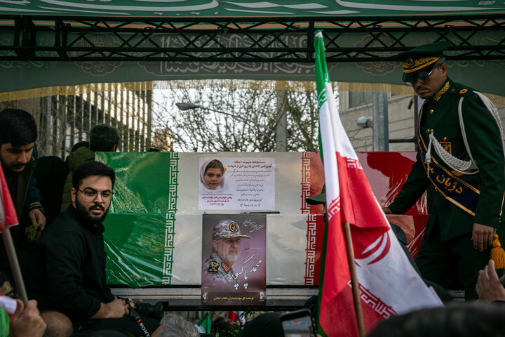 Mass funeral in Tehran honors commanders and civilians martyred at start of war