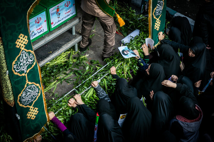 Mass funeral in Tehran honors commanders and civilians martyred at start of war