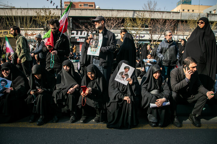 Mass funeral in Tehran honors commanders and civilians martyred at start of war