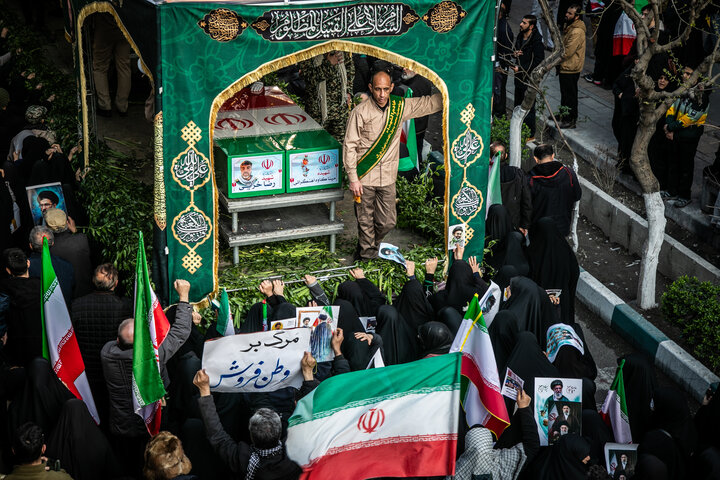 Mass funeral in Tehran honors commanders and civilians martyred at start of war